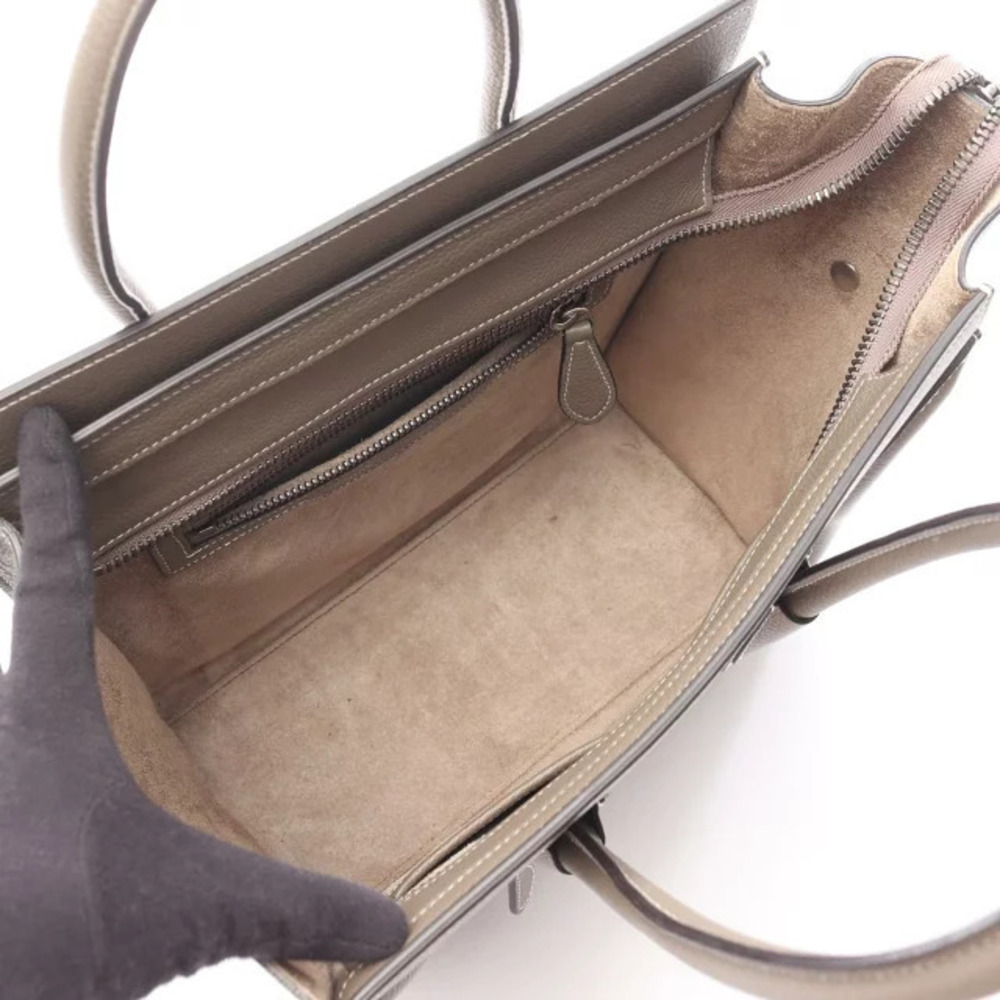 Celine Leather Greige Shopper Luggage Tote Bag - Picture 3 of 8